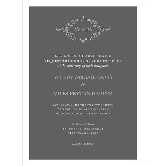 Sophisticated Flourish Invitations